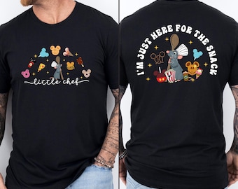 Camiseta de Ratatouille: El pequeño chef, camiseta de Remy: "Solo estoy aquí por los bocadillos", camiseta de Remy de Disney Pixar, camiseta de Ratatouille: La aventura