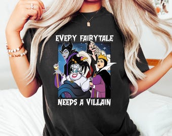 Fairy Tale Needs a Villain Shirt, Mean Girls Shirt Disney, Bad Witch Shirt, Evil Queen Tee, Villains Shirt, Evil Friends Tee, Ursula T-shirt