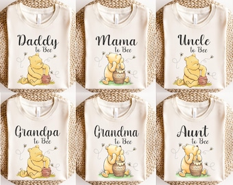 Winnie The Pooh Mommy to Bee Shirt, New Mom Shirt, Disney Mommy Daddy T-Shirt, Disney Pregnancy Sweatshirt, Pooh Bear Daddy to Bee Tee
