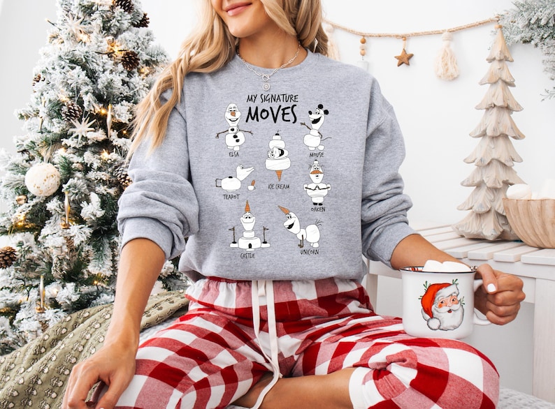 Disney Frozen My Signature Moves Olaf Shirt, Disneyland Christmas T-Shirt, Funny Disney Snowman Sweatshirt, Cute Disney Shirt, Frozen 2 Tee image 3