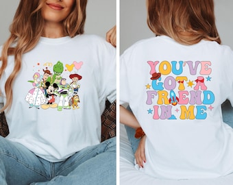 Chemise Vous avez un ami en moi, chemise Toy Story Disney, chemise voyage Disney, t-shirt amis Disney, chemise personnages Toy Story, meilleurs amis