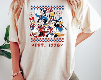 Mickey & Friends Shirt, Patriotic Memorial Day Shirt, Disney 4th of July Shirt, Disney USA Shirt, 4th July Shirt, Mickey USA Shirt