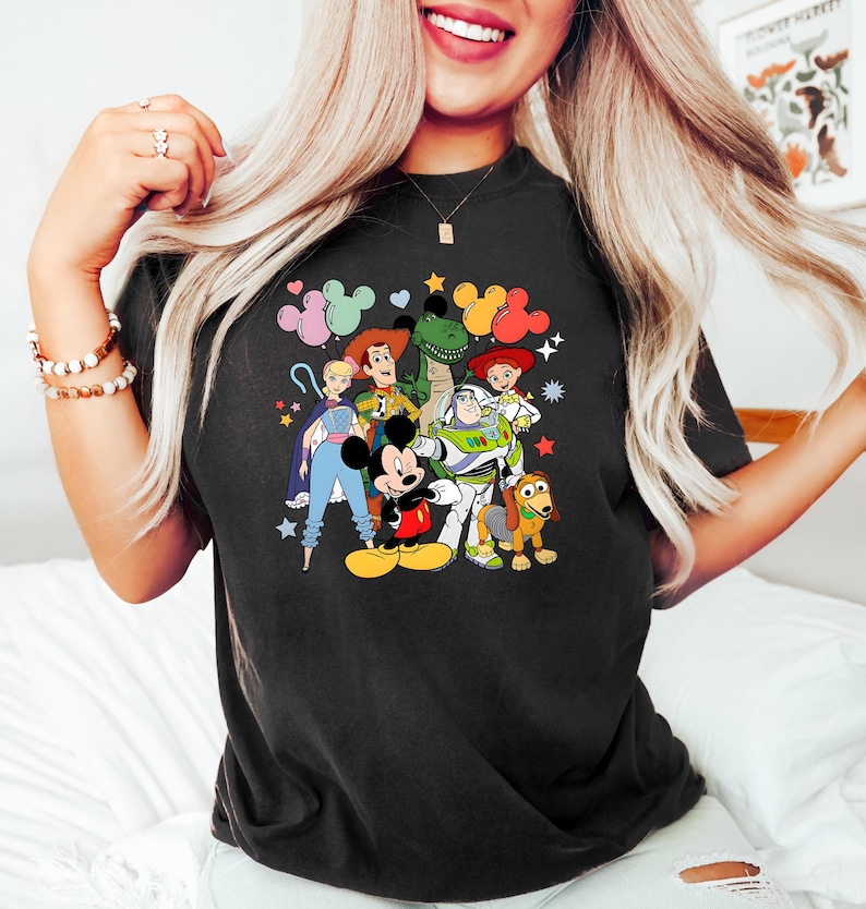 Walt Disney World Toy Story Shirt, Disney Toy Story Shirt, Disney Friends Shirt, Toy Story Castle Shirt, Mickey Balloons T-Shirt image 3