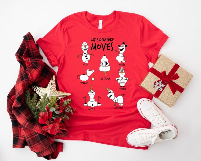 Disney Frozen My Signature Moves Olaf Shirt, Disneyland Christmas T-Shirt, Funny Disney Snowman Sweatshirt, Cute Disney Shirt, Frozen 2 Tee image 4