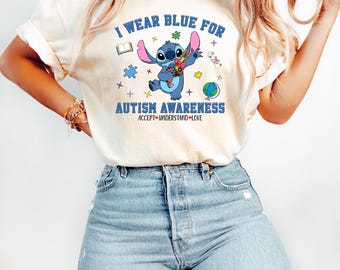 Disney Stitch Autism Shirt, Everyday Is Autism Awareness In My World Tee, Autism Awareness Shirt, Autistic Pride Tee, Inclusion T-Shirt