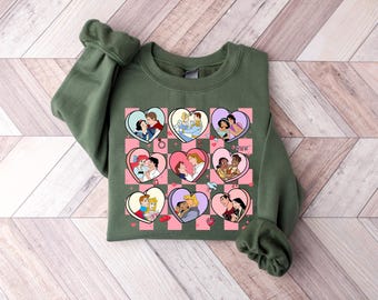 Mickey and Friends Valentines Shirt, Disney Matching Couple Tee, Disney Valentines Shirt, Cute Gift for Girlfriend, Disney Couple Matching