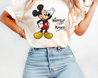 Disney Classic Mickey Mouse Pose Sweatshirt, Mickey Hoodie, Disneyland Holiday Vacation T-Shirt, Disney Retro T-Shirt