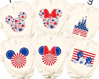 Disney Patriotic Memorial Day Shirt, Disney USA Shirt, 4th July Shirt, Mickey USA Shirt, Disneyland Patriotic Tee, American Couple Tee