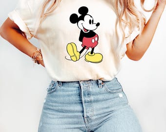 Disney Classic Mickey Mouse Pose Sweatshirt, Mickey Hoodie, Disneyland Holiday Vacation T-Shirt, Disney Retro T-Shirt