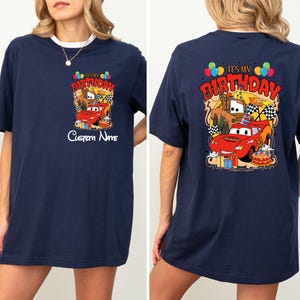 Lightning McQueen Birthday Boy Tee, Disney Custom Cars Birthday Shirt, Disneyland Family Matching Sweatshirt, Disneyworld Vacation Tee afbeelding 3