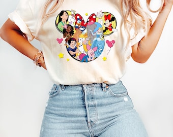 Retro Disney Character Mom Vibes Shirt,Duchess, Perdita, Mrs. Potts, Helen Parr, Mrs. Jumbo T-shirt, Disney Mom Shirt, Disneyland Mom Shirt
