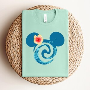 Floral Mickey Head Shirt, Disney Floral Water Splashes Mickey Mouse Ears Tee, Flower Mickey Shirt, Disney Vacation Disneyworld Sweatshirt image 4