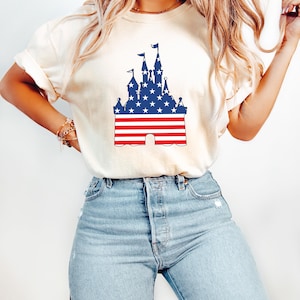 Disney Patriotic Memorial Day Shirt, Disney USA Shirt, 4th July Shirt, Mickey USA Shirt, Disneyland Patriotic Tee, American Couple Tee image 3