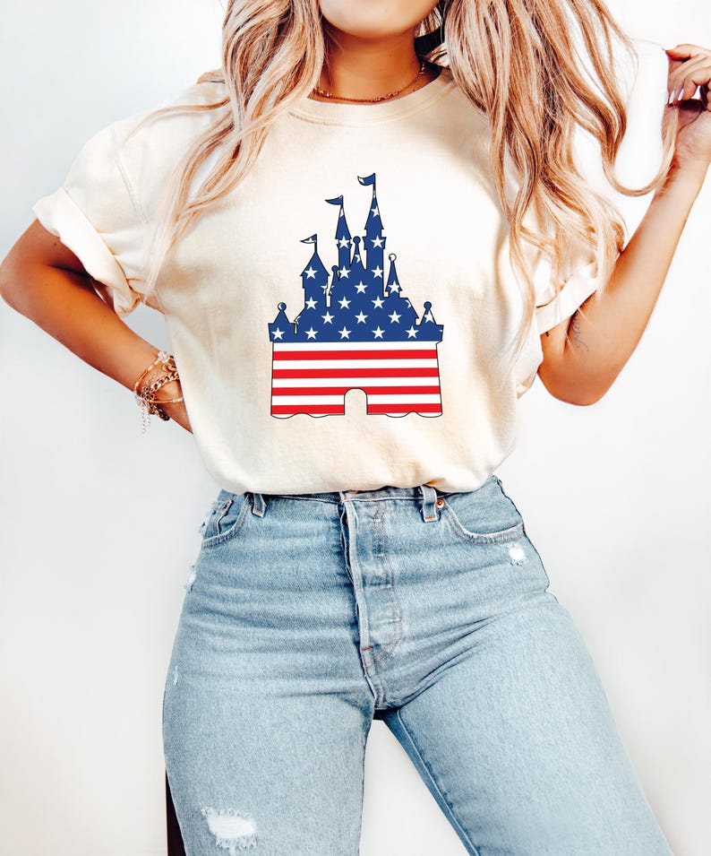 Disney Patriotic Memorial Day Shirt, Disney USA Shirt, 4th July Shirt, Mickey USA Shirt, Disneyland Patriotic Tee, American Couple Tee image 3
