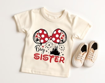 Disney Minnie Big Sister Pregnancy Announcement Shirt, Minnie Big Sister T-shirt, Promoted to Big Sister Shirt, Cute Minnie Big Sister Gift