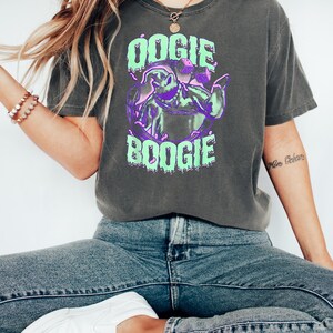 Disney Villain Tee, Bold Neon T-Shirt With Dice And Bugs, Oogie Boogie Halloween Shirt, Spooky Season Sweatshirt, Trick Or Treat Shirt