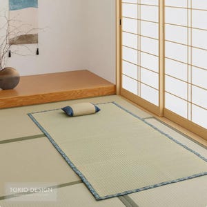 Tatami Mat 174×87cm Size Green 100% rush grass Natural materials Rectangle Sleeping Japanese Traditional Area Rug Useful Made in Japan TD122