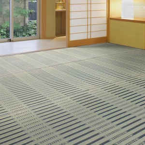 Tatami mat "Tsuya" High Quality Rush Grass Craftsmanship Natural Material Area Rug Fluffy Carpet Square Rectangle Modern Style TD49