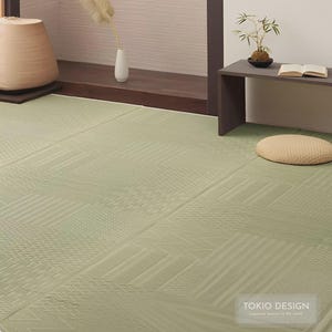 Luksusowa japońska mata tatami – dywan Igusa Premium ze wzorem Ichi-matsu | Tradycyjna naturalna podłoga z trawy sitowia | Zen Interior Decor TD121