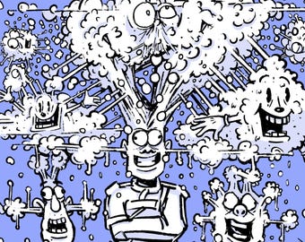Head in the Clouds 8”x8” Art Print