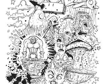 Ka-Boom! Art Print 8"x8"