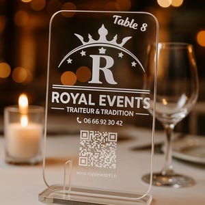 Aanpasbare plexiglas tafel-ezel - Formaat 10 x 16 cm - Bruiloft & Evenement