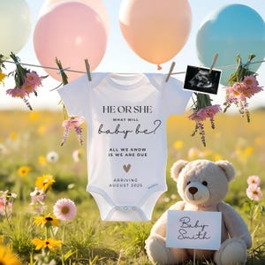 Gender Reveal Floral Baby Announcement Digital Pregnancy Announcement Neutral Pregnancy Announcement  Spring Announcement Social Media