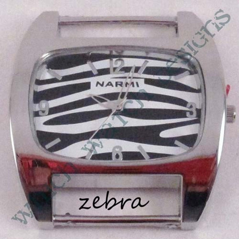 Chunky Squashed.. Oval Ribbon, Solid-Bar, Interchangeable, Silver Plated Watch Face image 4