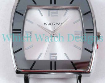 Large Square.. Chunky Ribbon Watch Face, Interchangeable, Solid Bar