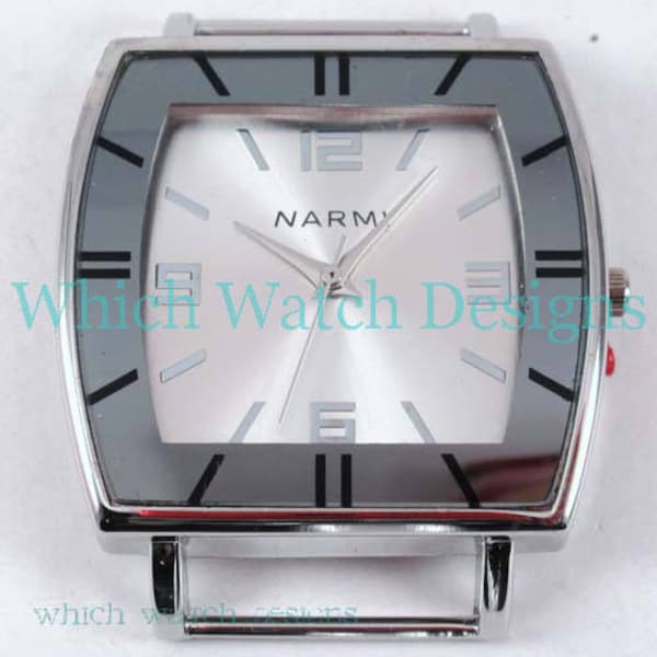 Large Square.. Chunky Ribbon Watch Face, Interchangeable, Solid Bar