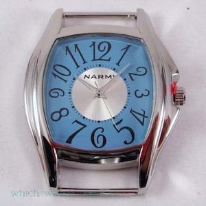 Large Whimsy.. 2-inch Solid-Bar, Ribbon, Interchangeable, Silver Plated Watch Face image 4