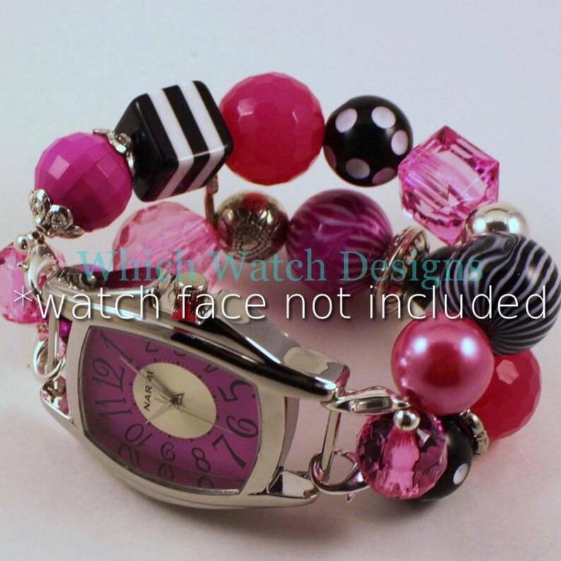 Bubble Gum Licorice.. Hot Pink Black and White Chunky Etsy