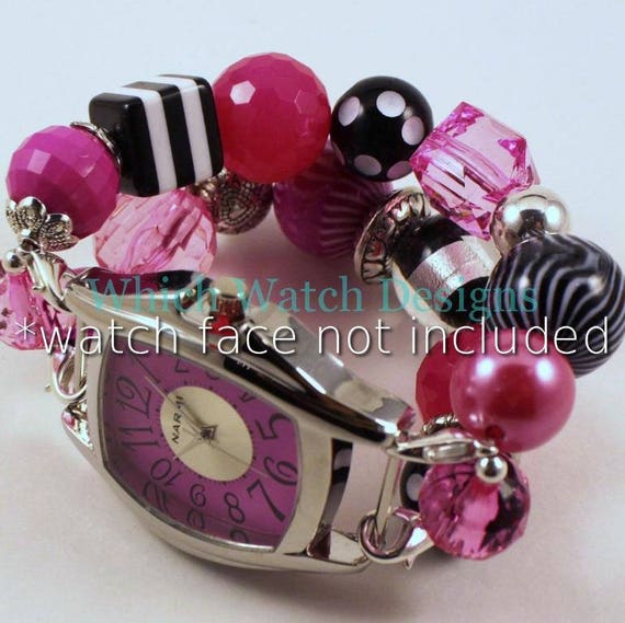 Bubble Gum Licorice.. Hot Pink Black and White Chunky Etsy