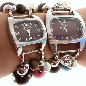 Mini Squashed.. Oval Ribbon, Solid Bar Watch Face, Interchangeable, Silver Plated and Stainless Steel image 9