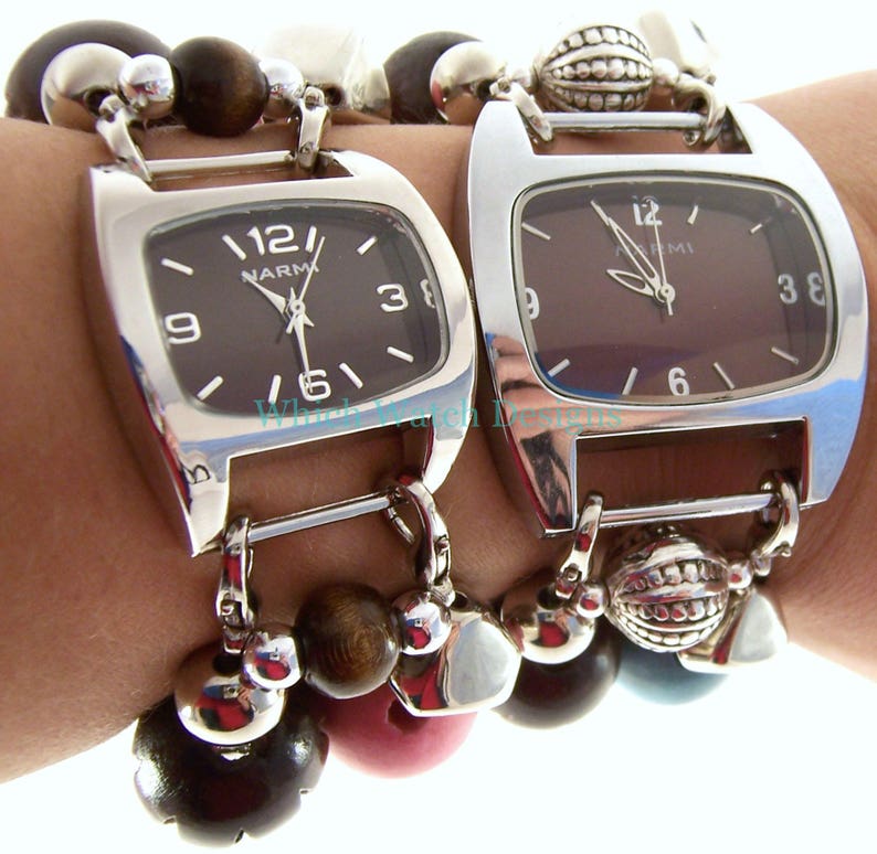 Mini Squashed.. Oval Ribbon, Solid Bar Watch Face, Interchangeable, Silver Plated and Stainless Steel image 9