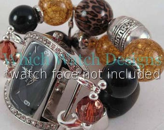 Sassy Safari.. Super Chunky Brown and Black Watch Band, Interchangeable