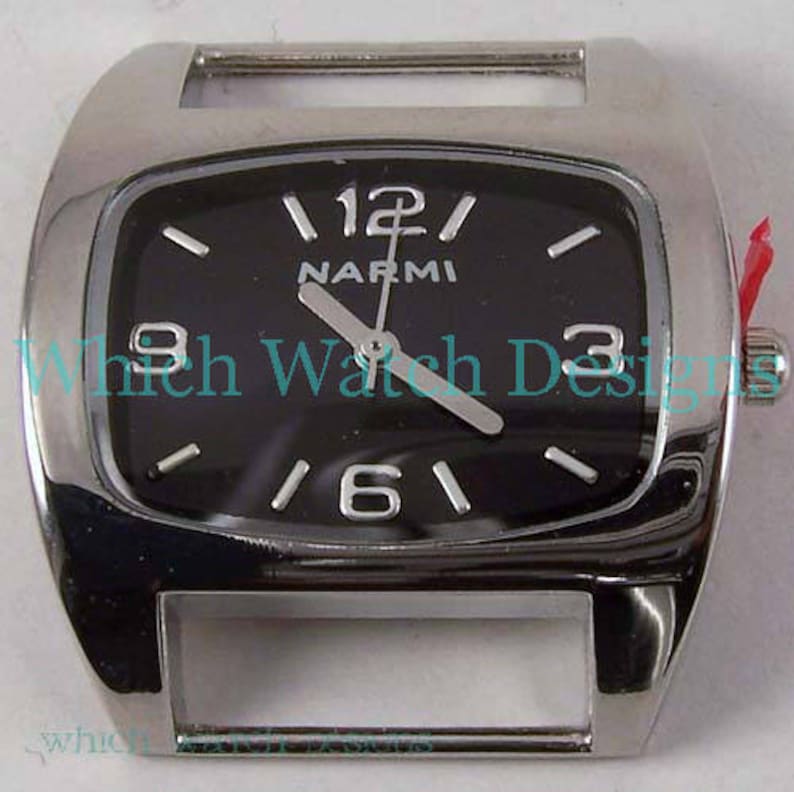 Mini Squashed.. Oval Ribbon, Solid Bar Watch Face, Interchangeable, Silver Plated and Stainless Steel image 3