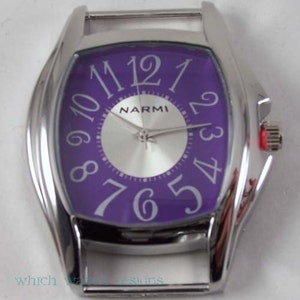 Large Whimsy.. 2-inch Solid-Bar, Ribbon, Interchangeable, Silver Plated Watch Face image 3