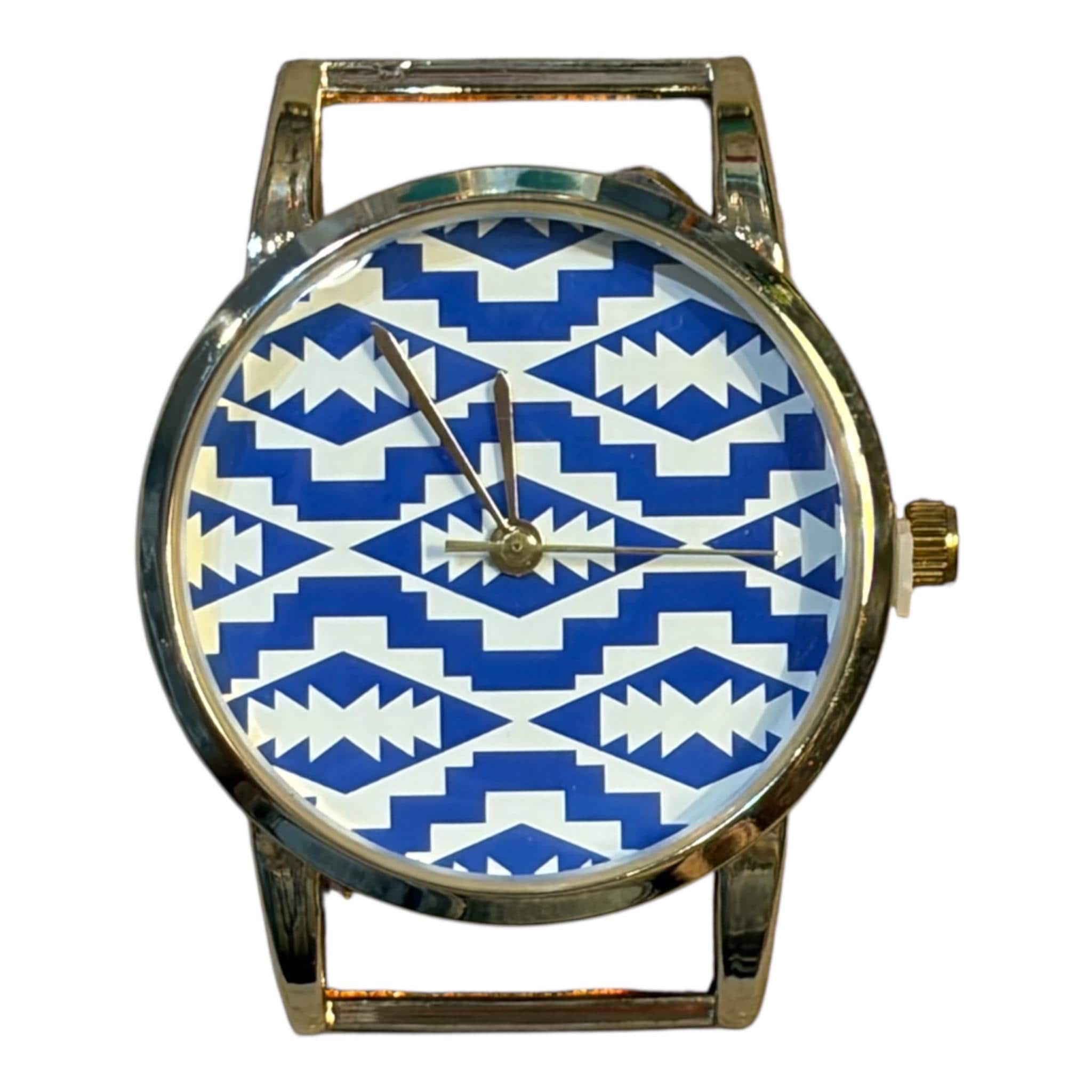 Aztec Tribal Print Watch Face, Gold Plated, Interchangeable - Etsy
