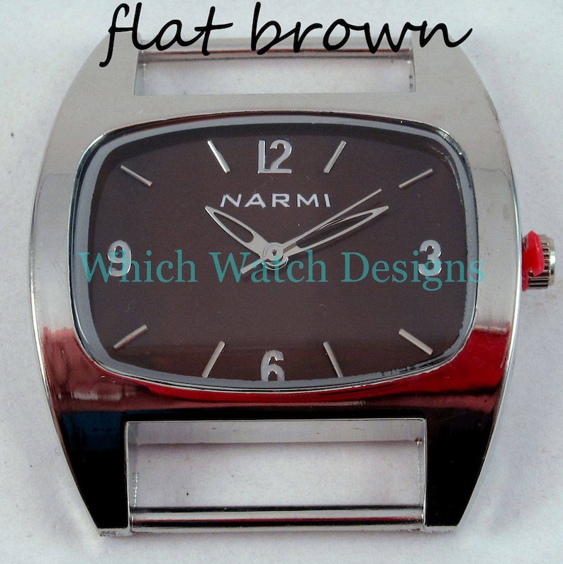 Chunky Squashed.. Oval Ribbon, Solid-Bar, Interchangeable, Silver Plated Watch Face image 5