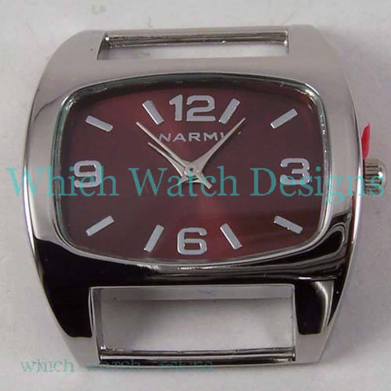 Mini Squashed.. Oval Ribbon, Solid Bar Watch Face, Interchangeable, Silver Plated and Stainless Steel image 7