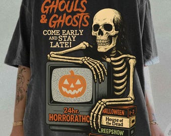 Retro Halloween Shirt PNG: Vintage Spooky Design (Digital Download)