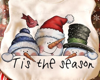 Funny Christmas Snowman Png,Tis the Season png, Cute Christmas Snowman png, Coquette Xmas Tree, Cute Snowman,Holiday Vibes, Winter