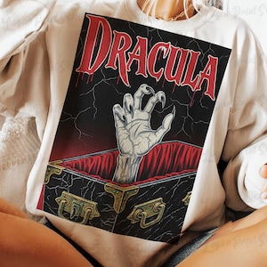 Drácula Retro PNG: Personagens de terror de Halloween vintage (download digital)