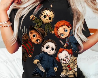Horror Movie Svg PNG, toddler halloween png, scary shirt cricut Sublimation (Digital Download)