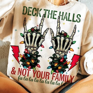 Funny Christmas Shirt PNG: Deck The Halls Family Design (Digital Download)