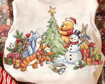 Retro Pooh Christmas Png, Pooh Christmas PNG, Holiday Shirt Png, Christmas Png Sublimation,Christmas Pooh Png, Pooh Png, Christmas Shirt Png