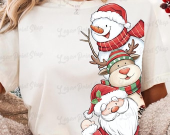 Vintage Christmas Santa PNG, Christmas characters Png, Popular Christmas Png Design, Santa and Reindeer Png, SmallTown Christmas Shirt Png