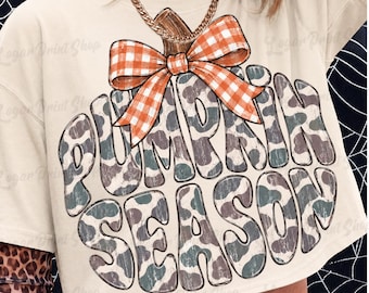 Pumpkin Season Png, Como Fall Png, Preppy Leopard Bow Pumpkin Png, Retro Groovy Fall Png, Distressed Autumn Png, fall vibes png