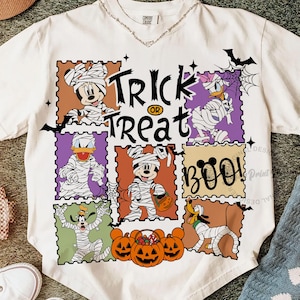 Halloween Mickey and Friends SVG: Retro Trick or Treat Design (Digital Download